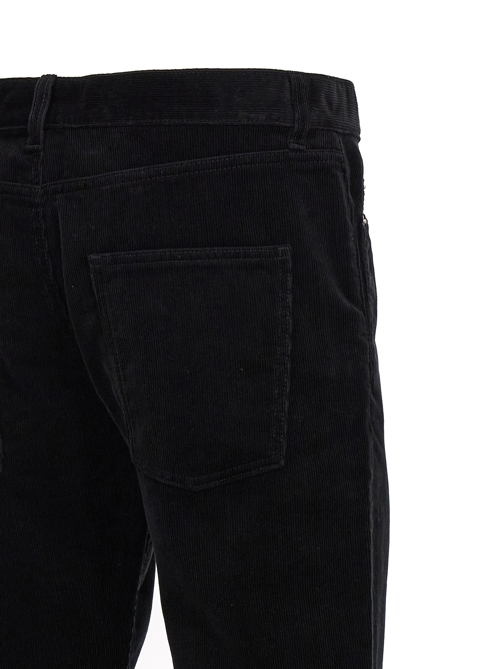 Black Cotton Casual Pants