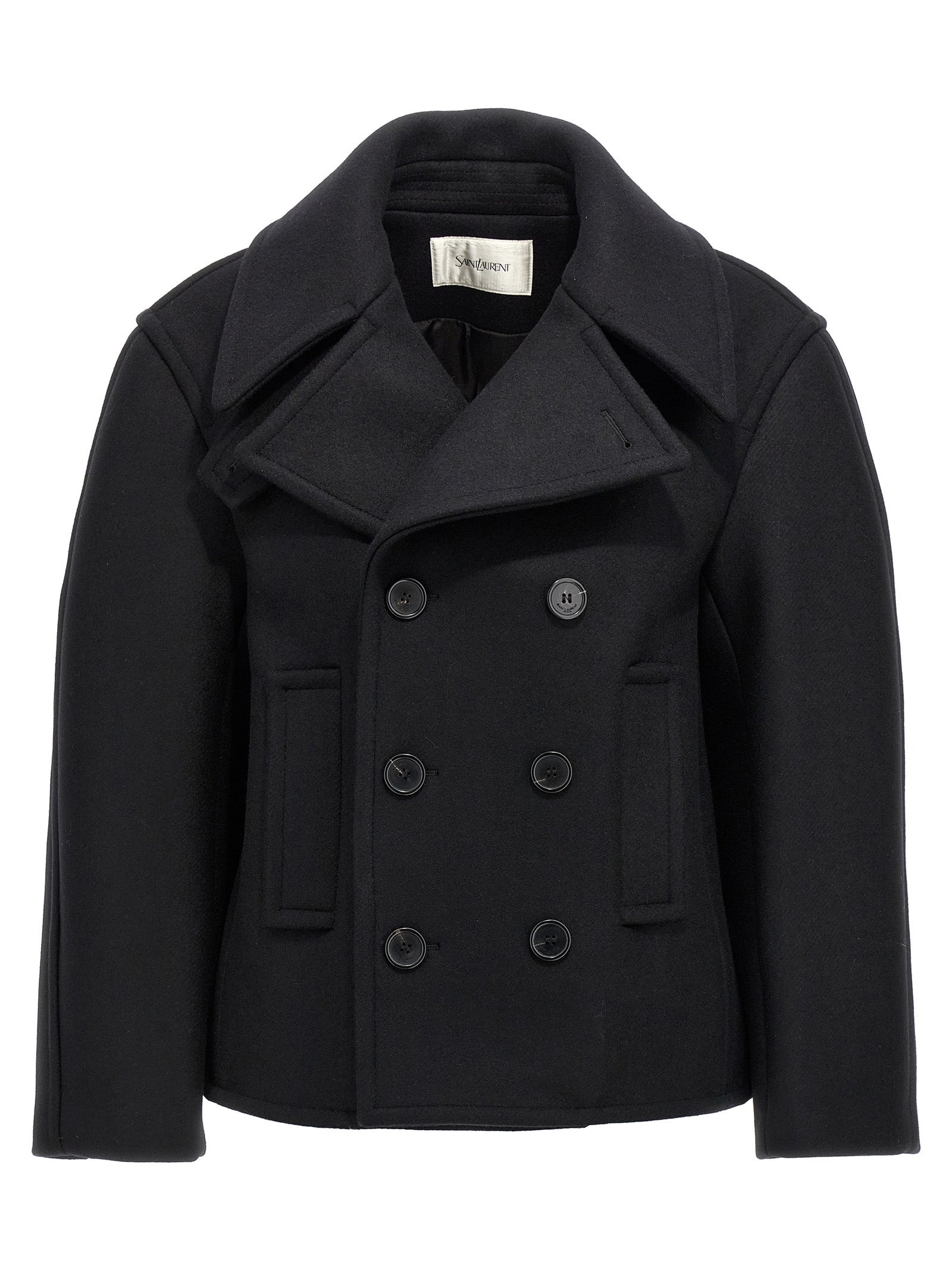 Black Virgin Wool Coat