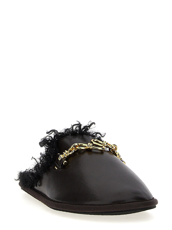 Stella McCartney brune mules i polyetylen