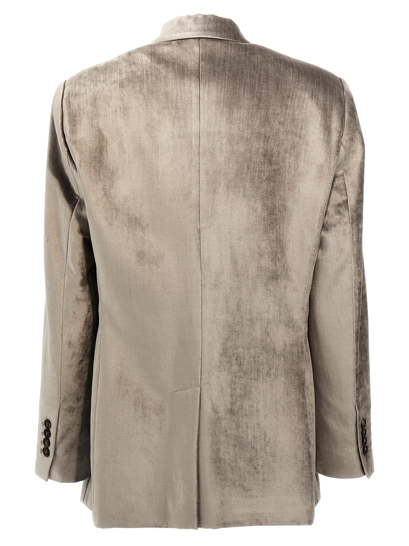 Gray Cotton Blazer
