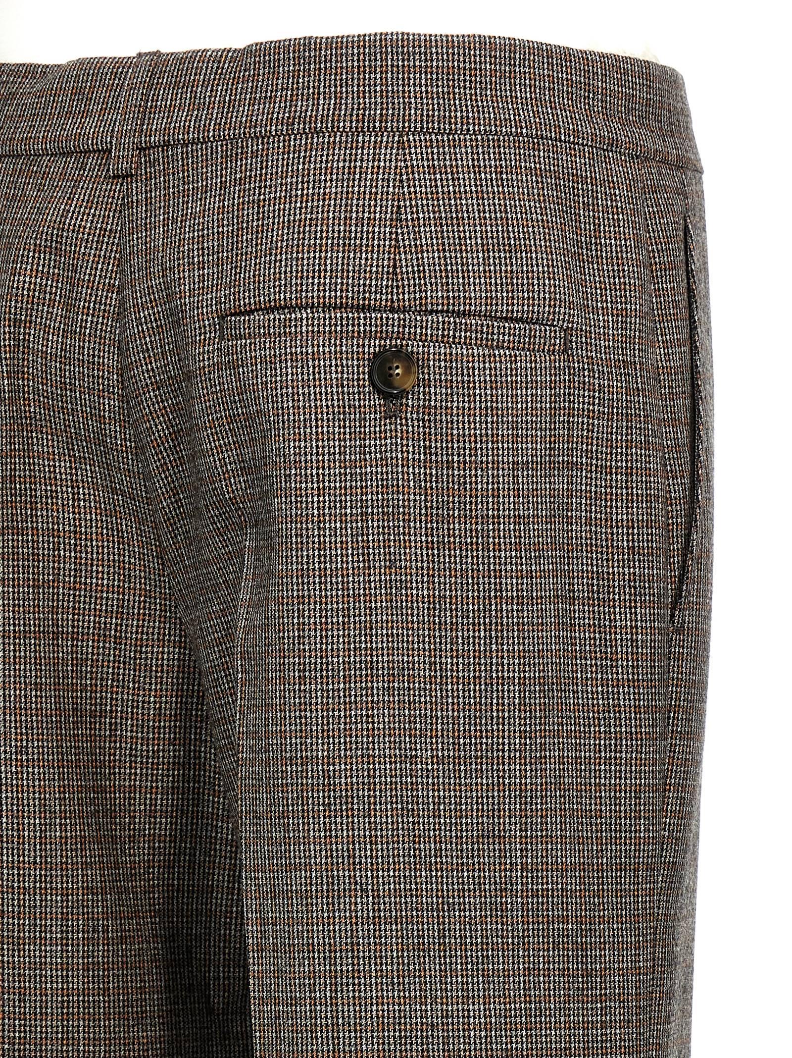 Gray Wool Flared Pants