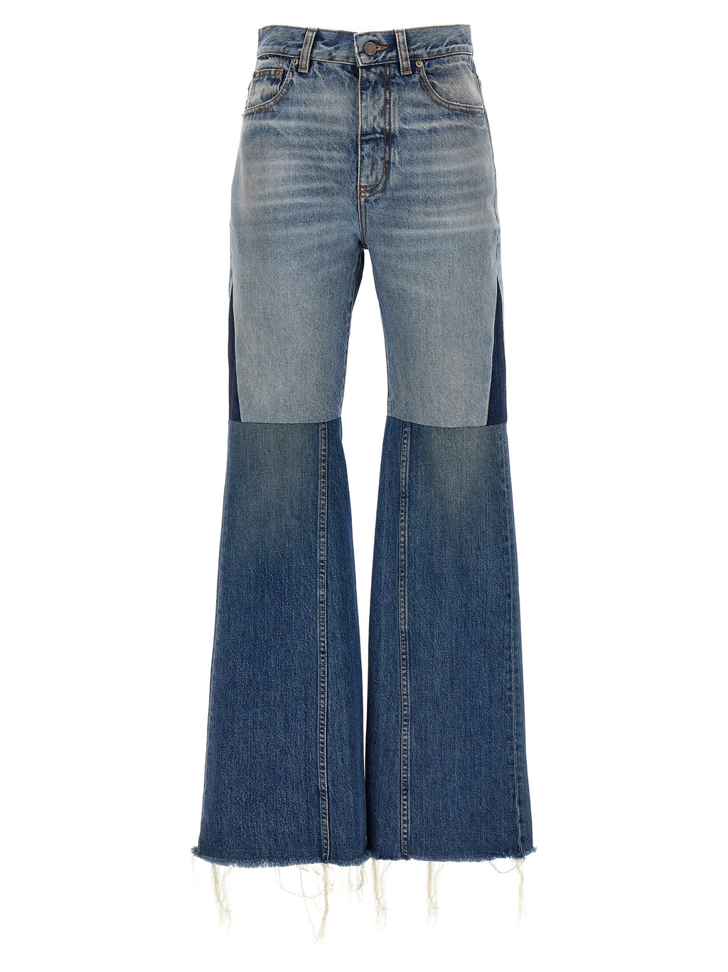 Chloé Blue Cotton Flared Jeans