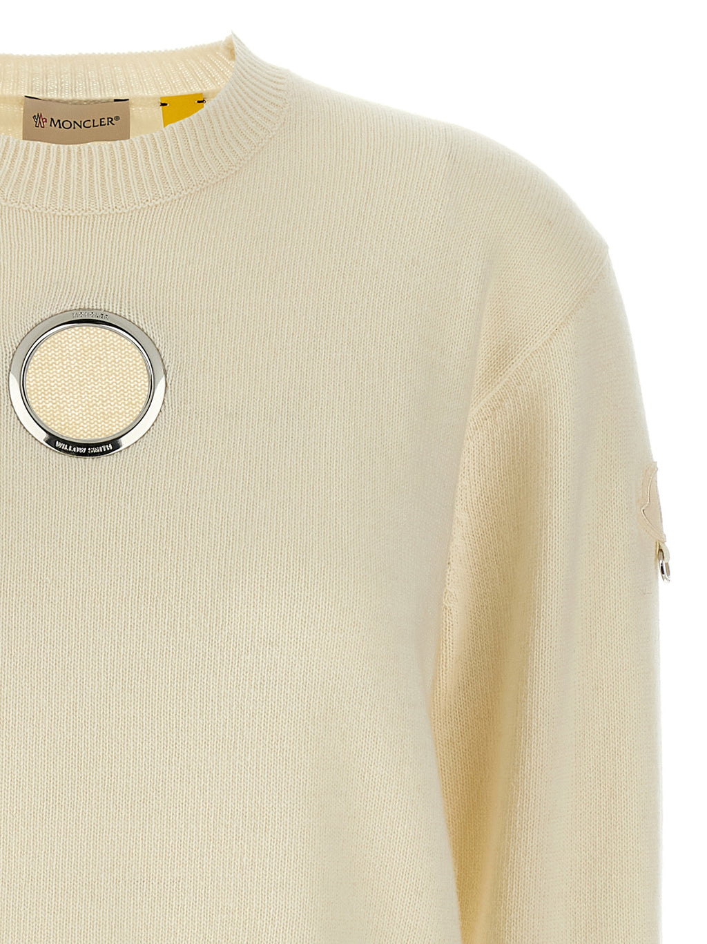 MONCLER GENIUS White Wool Cardigan