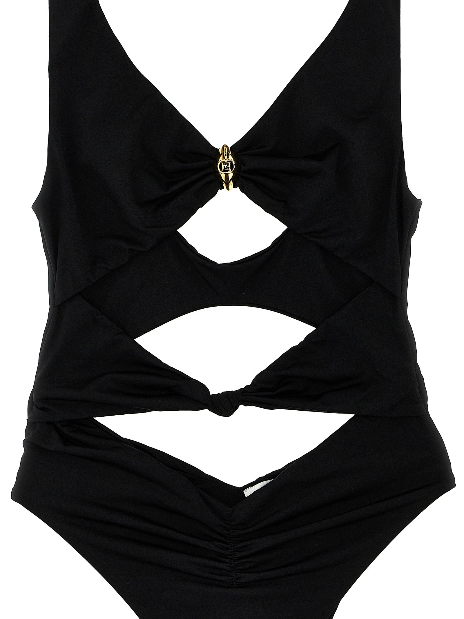 Black Polyamide One-Piece Swimsuit