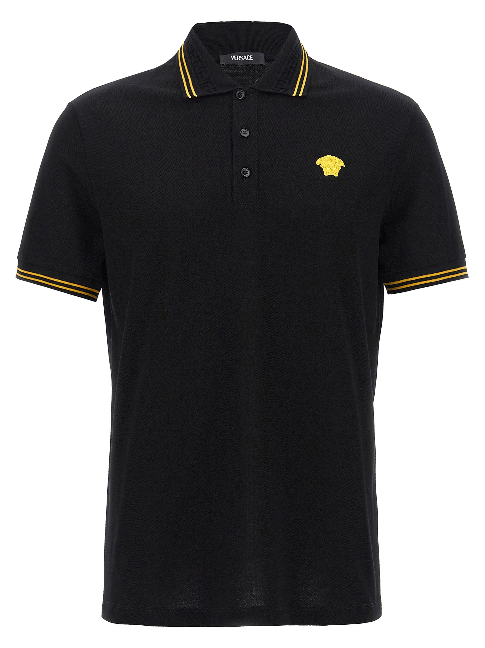 Black Cotton Polo Shirt