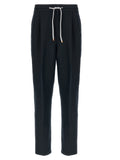 Brunello Cucinelli Blue Linen Casual Pants