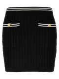 Alessandra Rich Bicolor Cotton Long Skirt