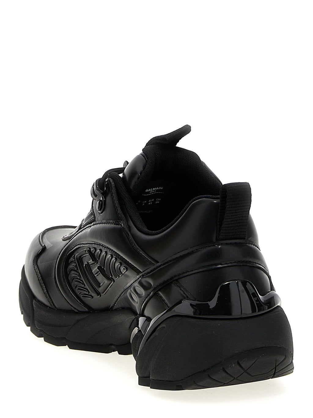 Balmain Black Nylon Athletic Sneakers