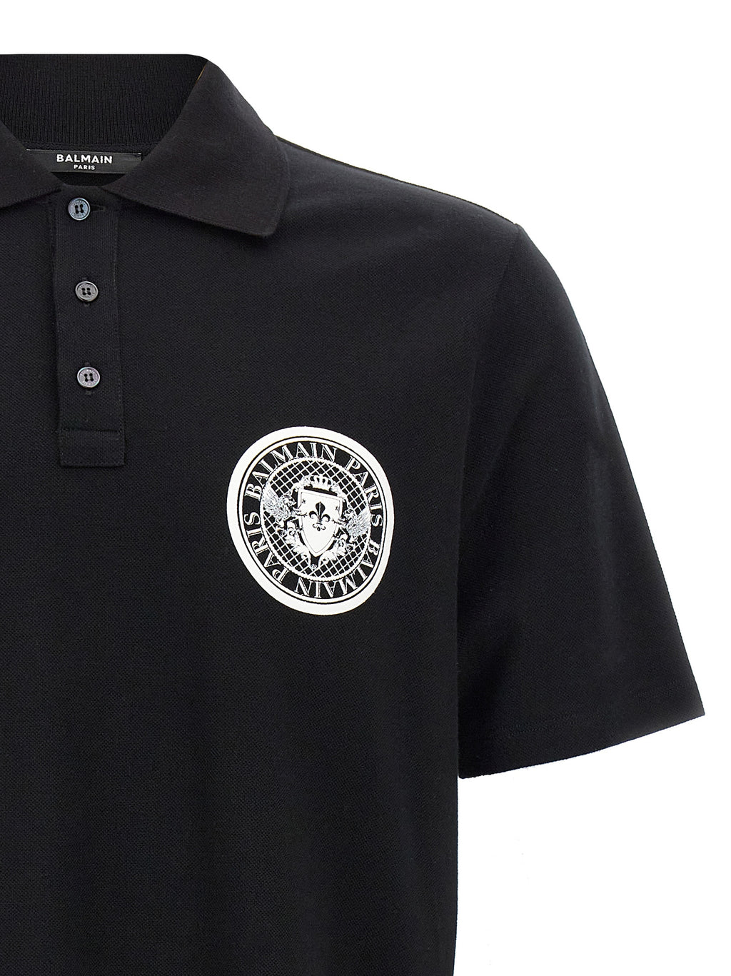 Balmain Bicolor Cotton Polo Shirt