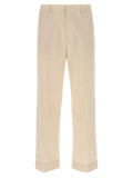 Valentino Garavani Beige Cotton Casual Pants