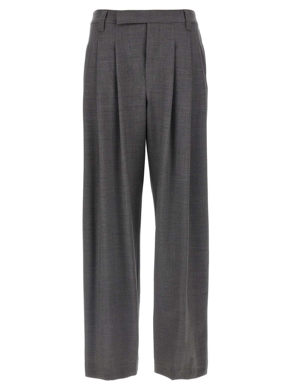 Brunello Cucinelli Gray Virgin Wool Casual Pants