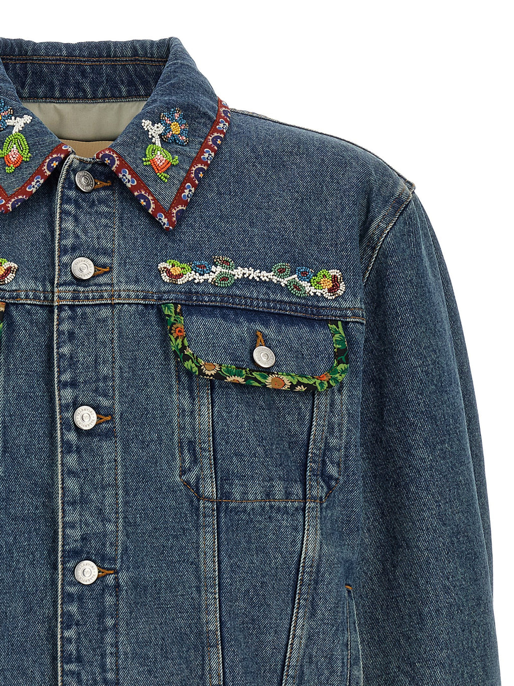 Valentino Garavani Blue Polyamide Denim Jacket