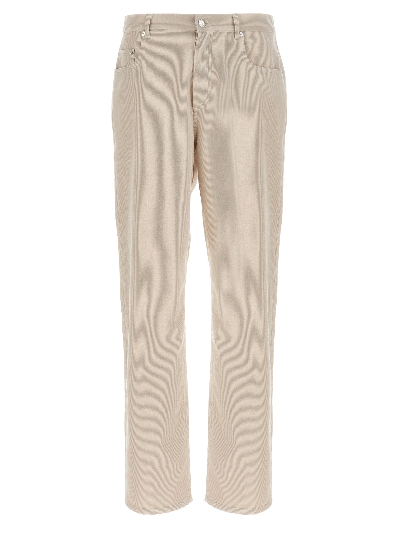 White Cotton Casual Pants