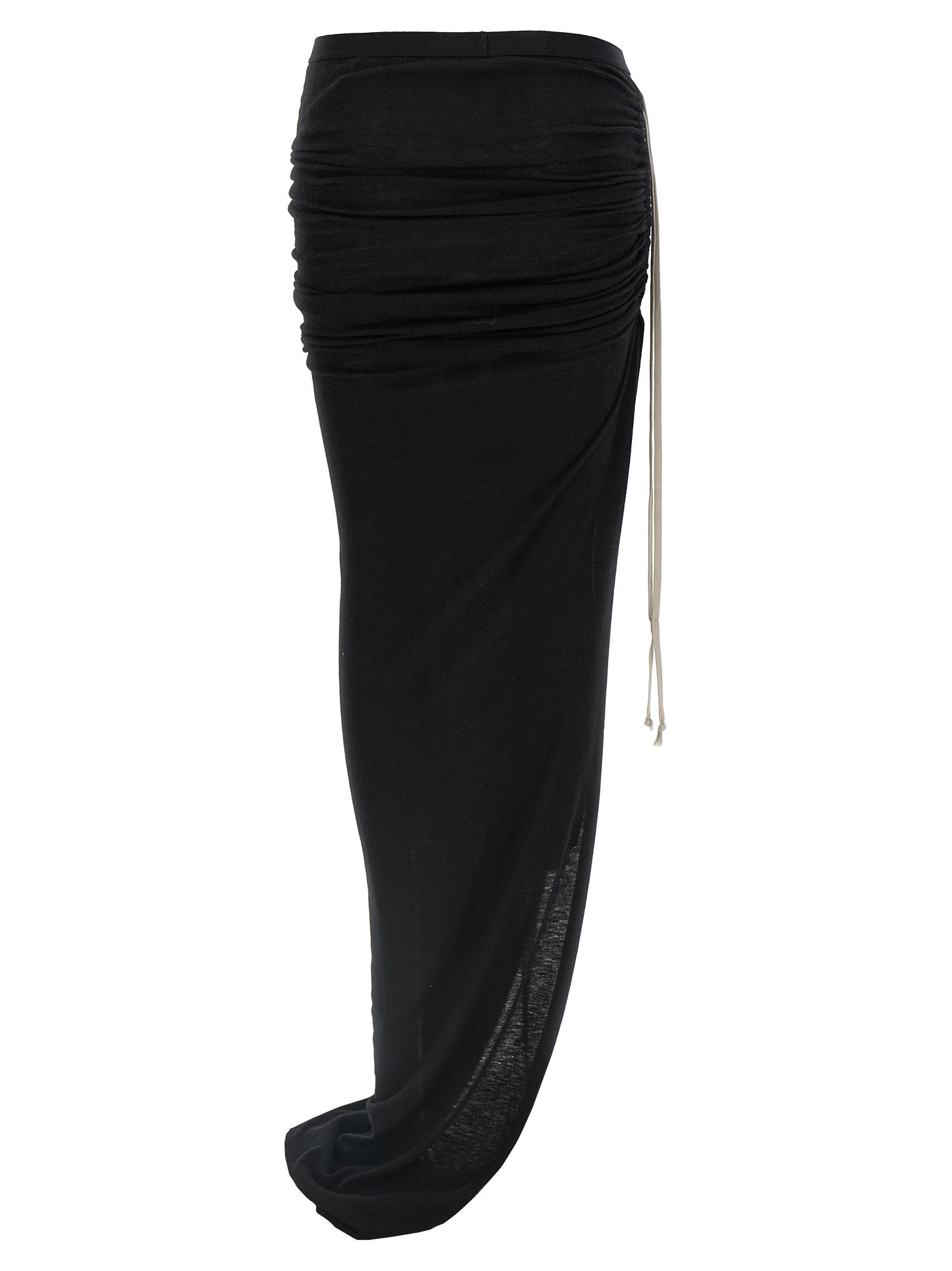 Black Wool Mini Skirt