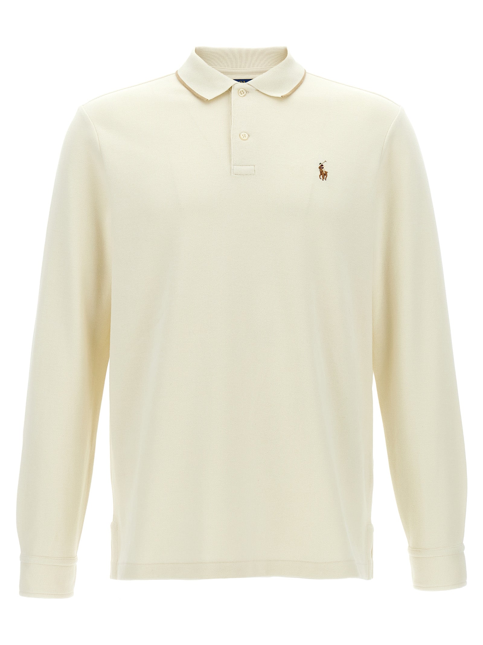 Beige Cotton Polo Shirt