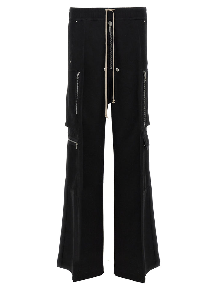 Rick Owens sorte cargobukser i ull