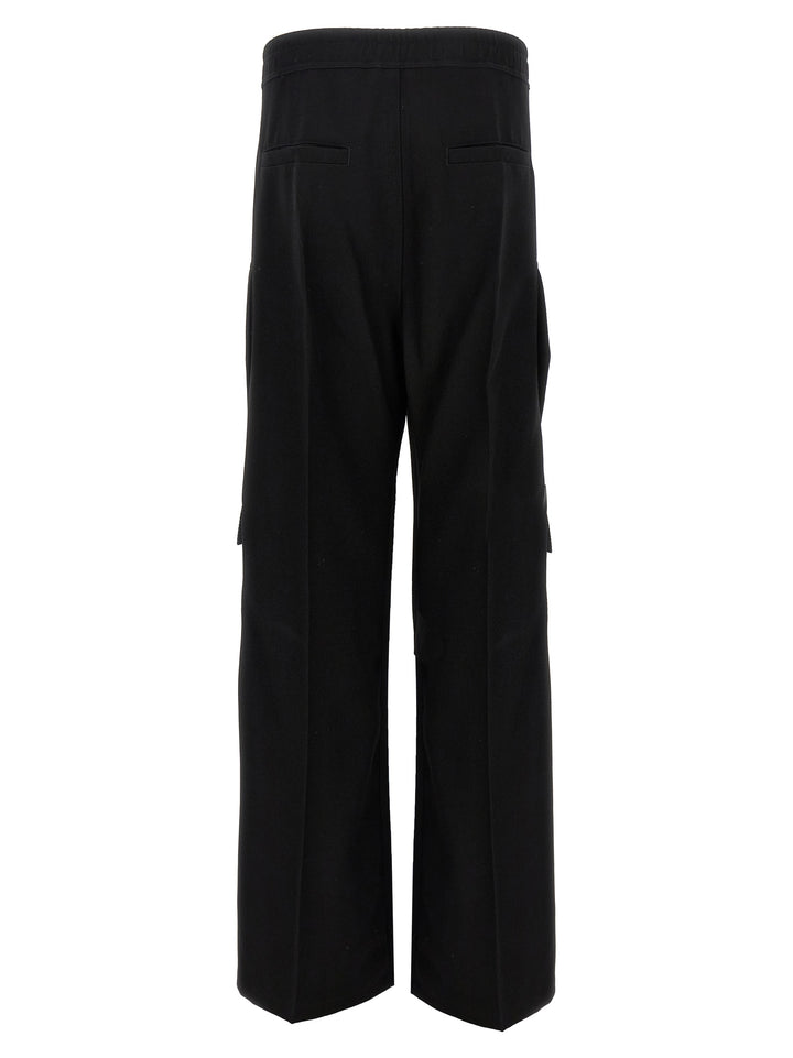 Rick Owens sorte cargobukser i ull