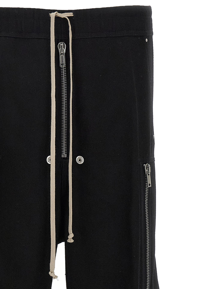 Rick Owens sorte cargobukser i ull