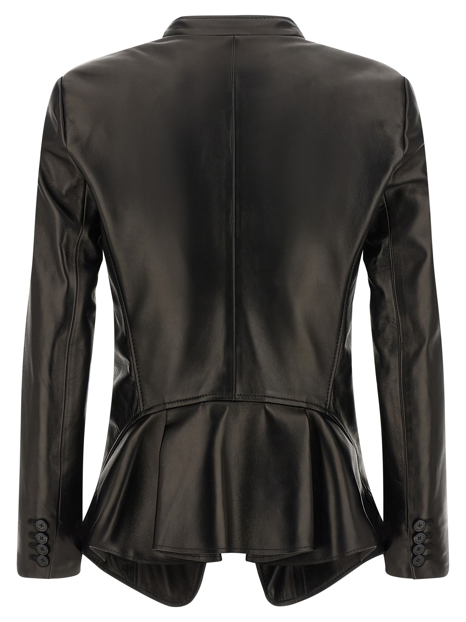 Black Lamb Leather Blazer