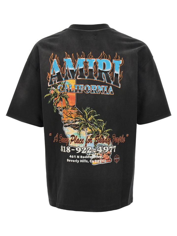 Amiri svart bomulls-T-skjorte