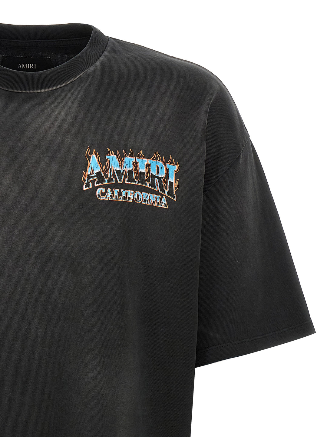 Amiri svart bomulls-T-skjorte
