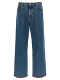 Valentino Garavani Blue Polyamide Straight-Leg Jeans