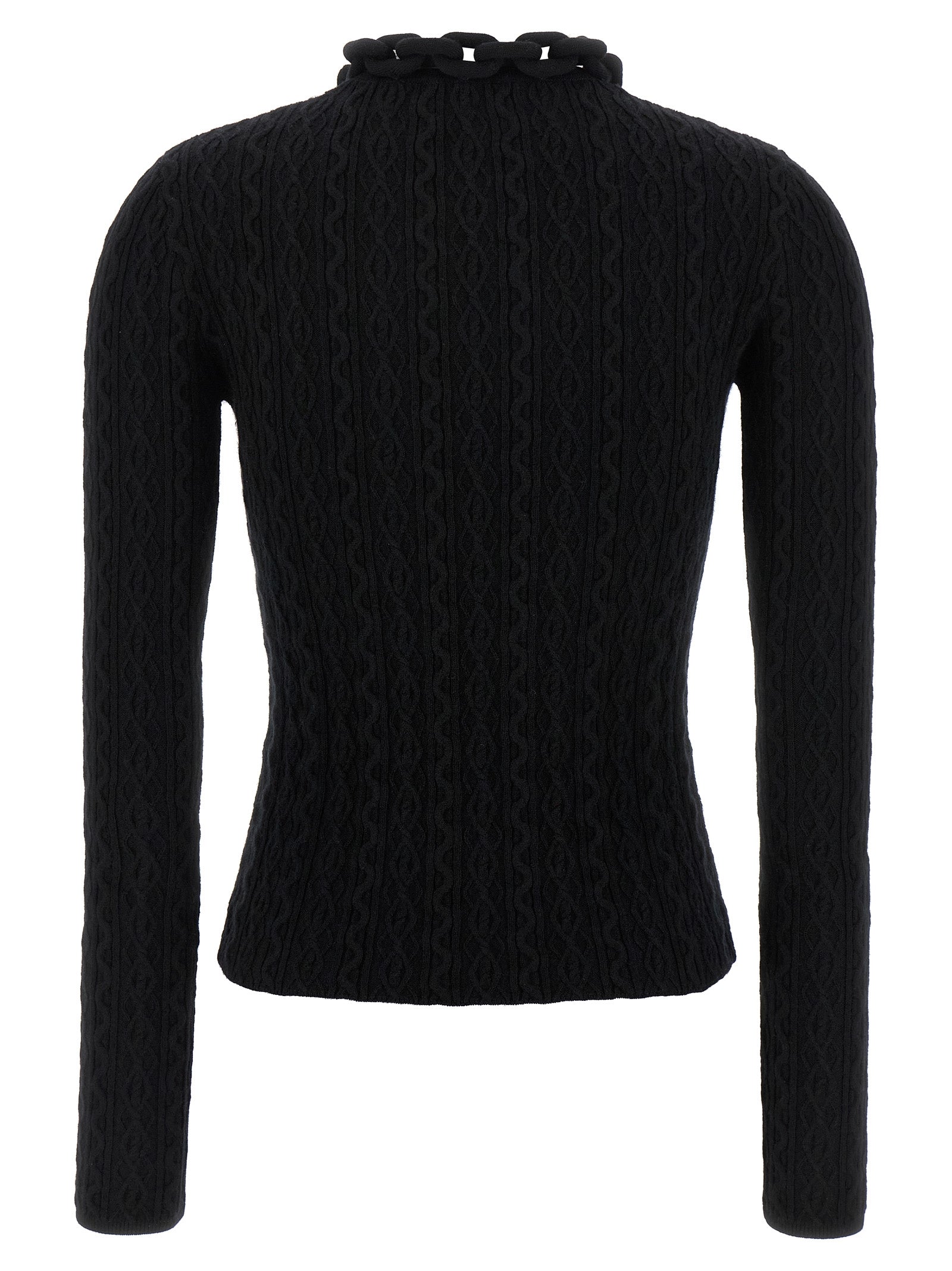 Black Wool Cardigan