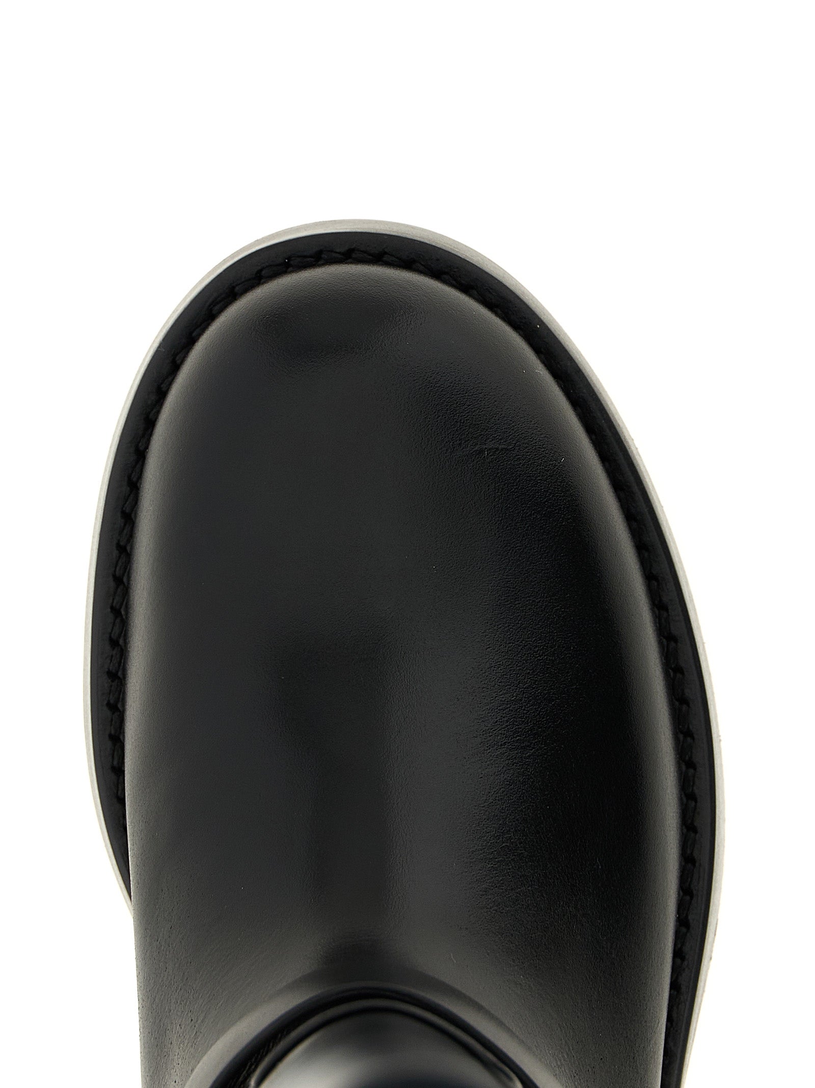 Black Calfskin Over The Knee