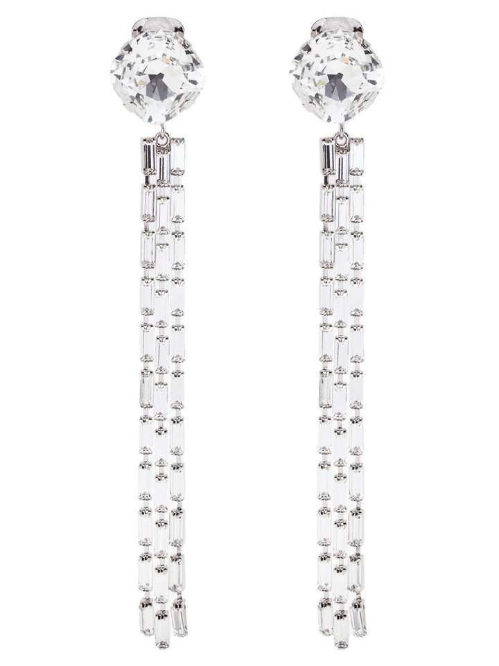 Alessandra Rich Silver Glass øredobber