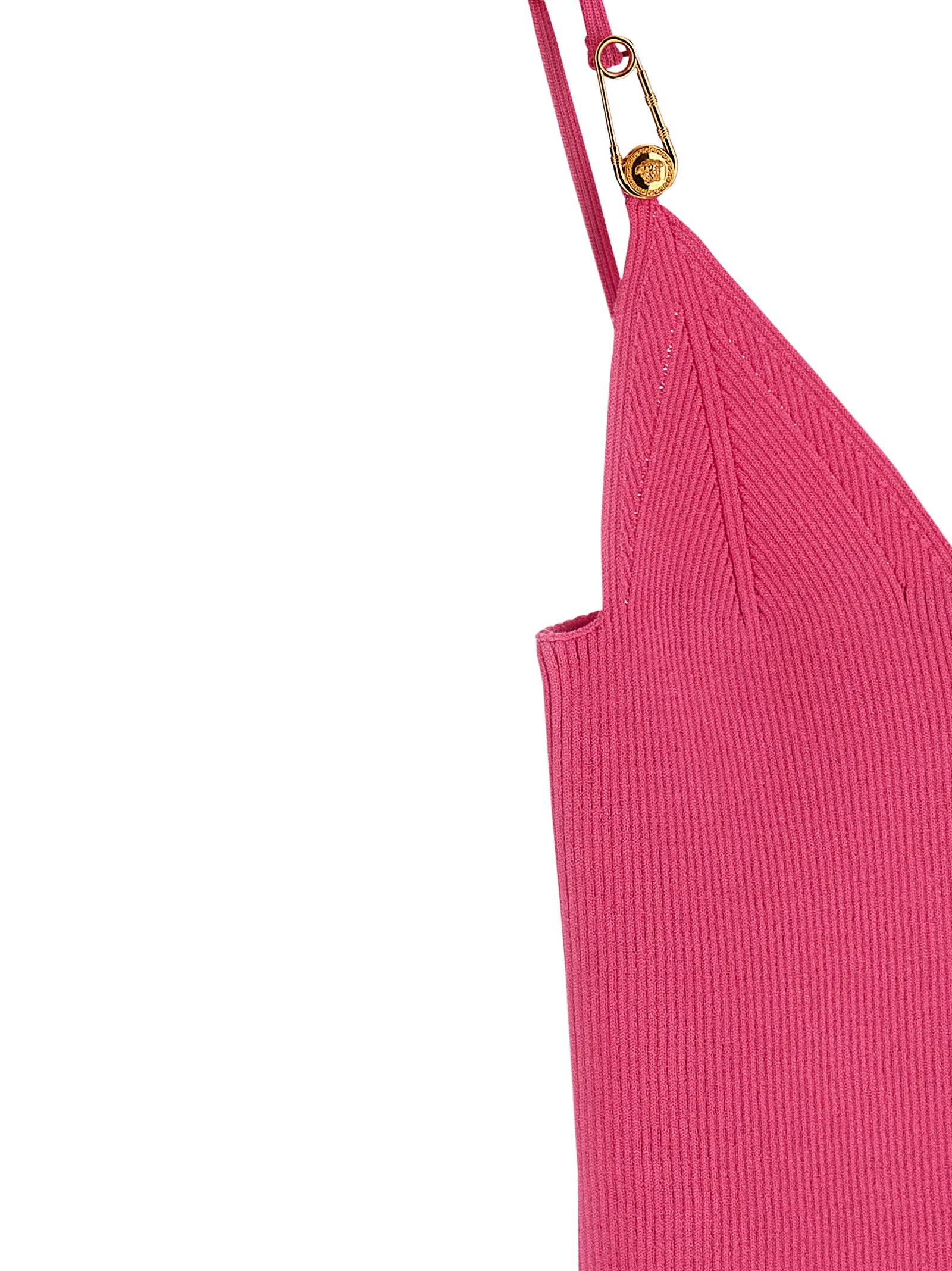 Versace fuchsia ermeløs t-skjorte i viskose
