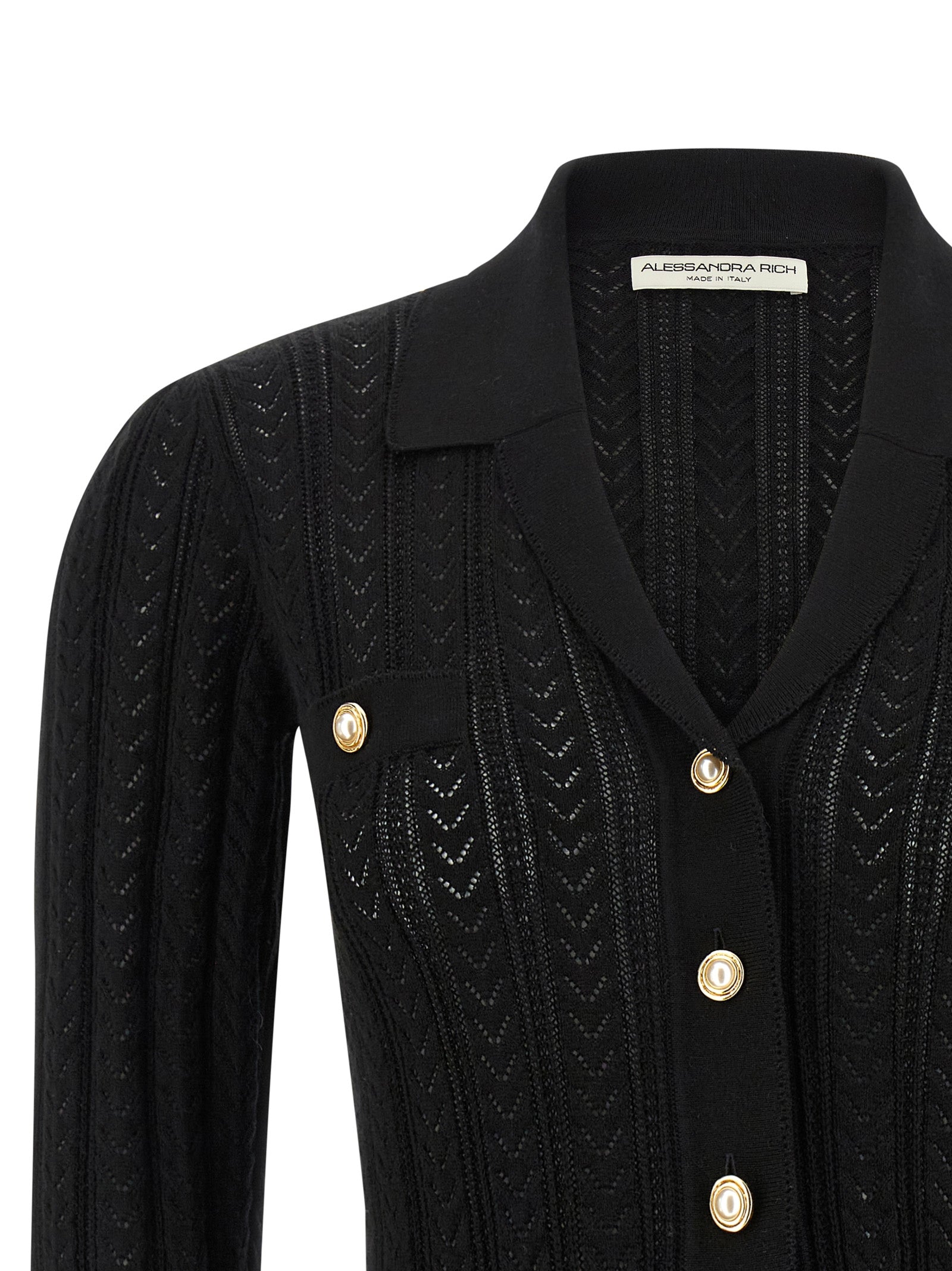 Black Cotton Cardigan