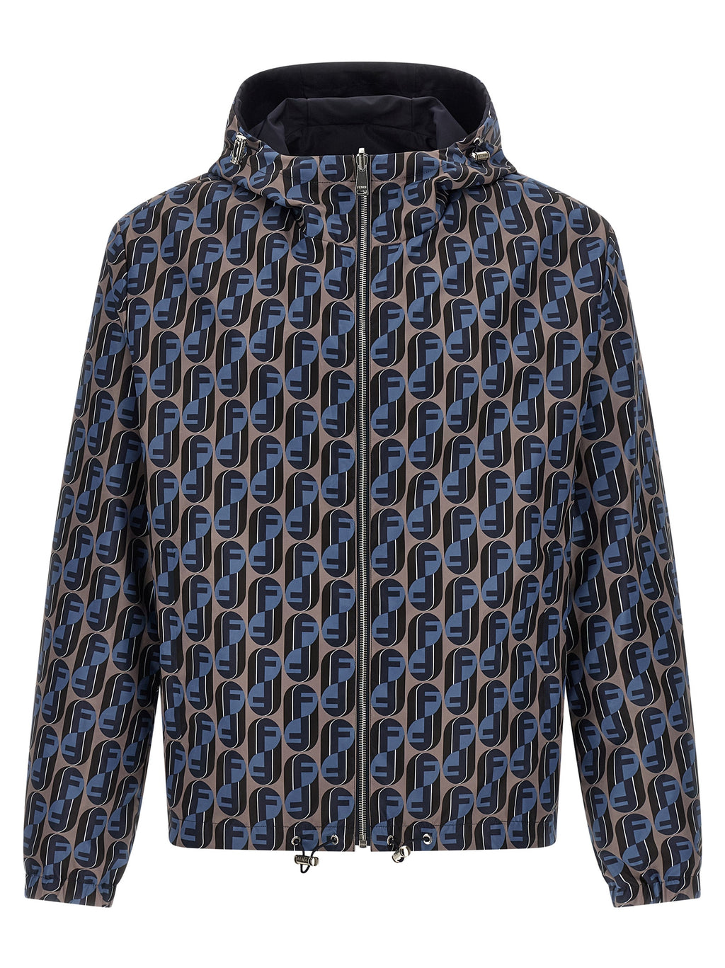 Fendi Blue Polyester Shell Jacket