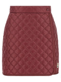 Moncler Bordeaux Polyamide Long Skirt