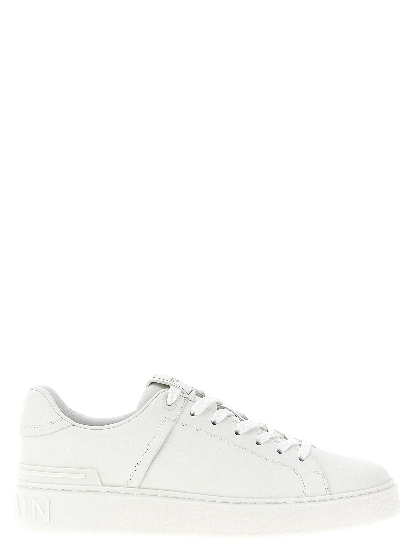 White Calfskin Low Top Sneakers