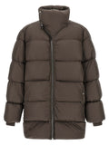 Rick Owens Brown Nylon Full-Length Jacket