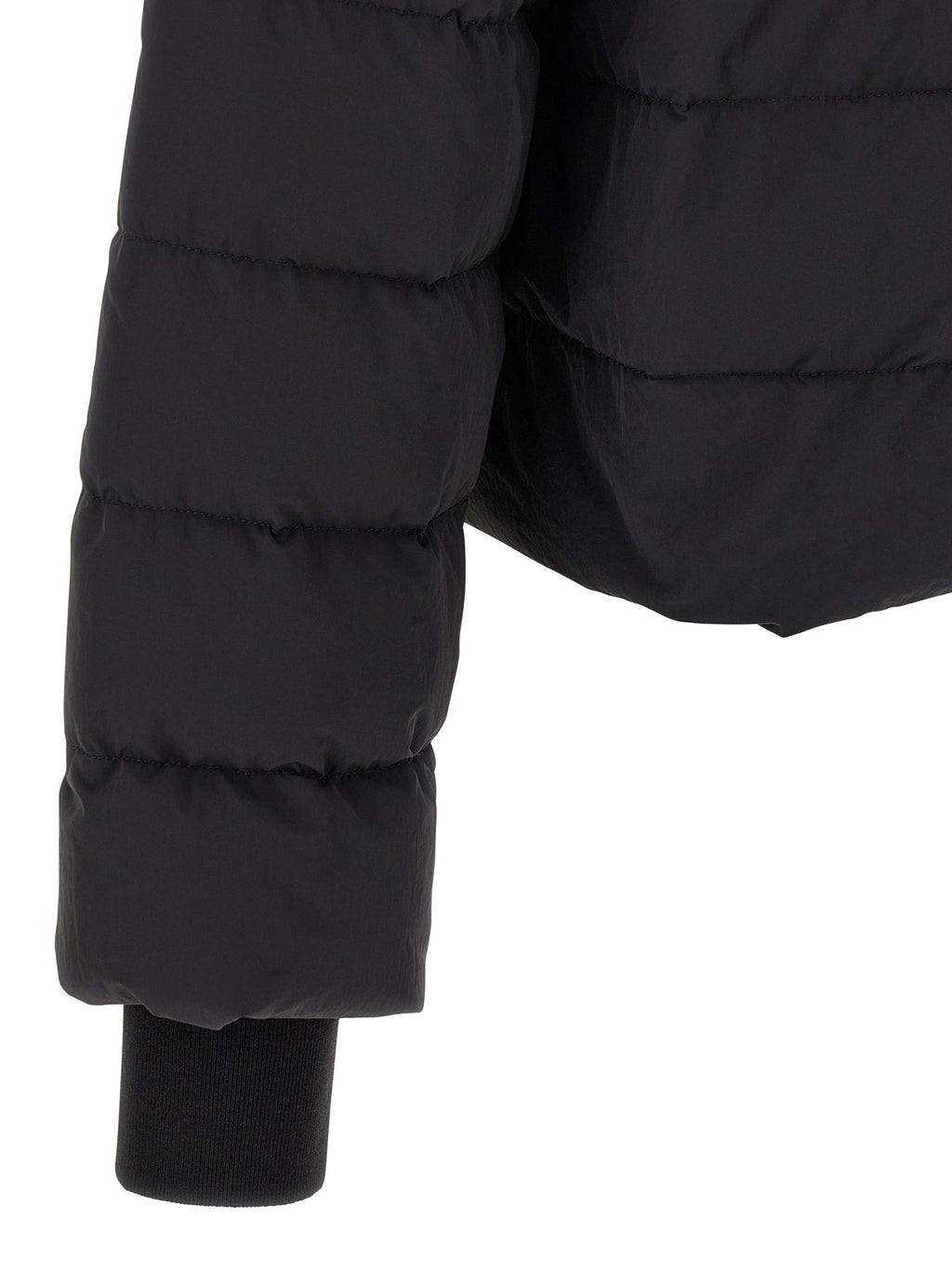 Rick Owens Black Nylon Full-Length Jacket