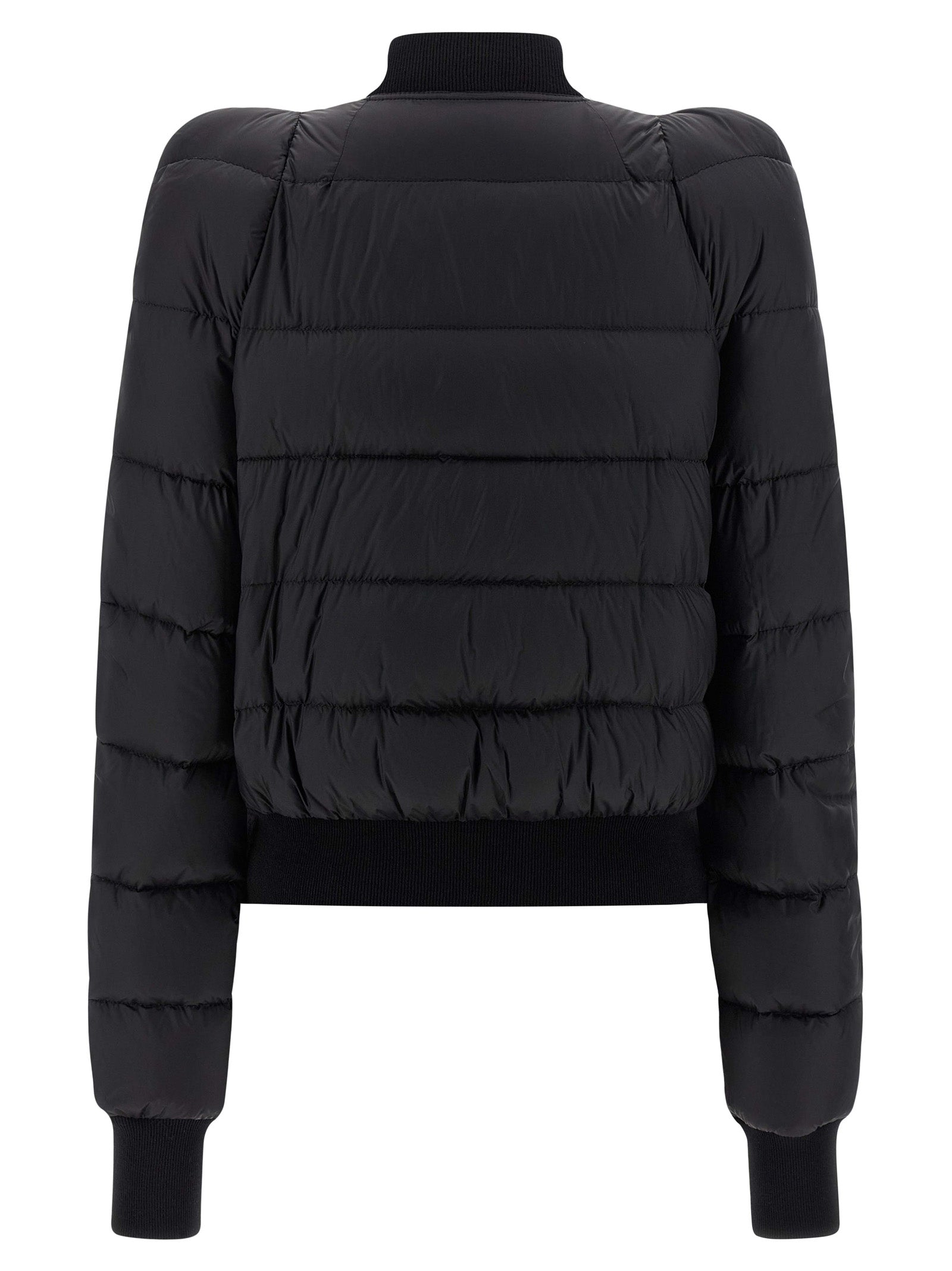 Black Nylon Bomber