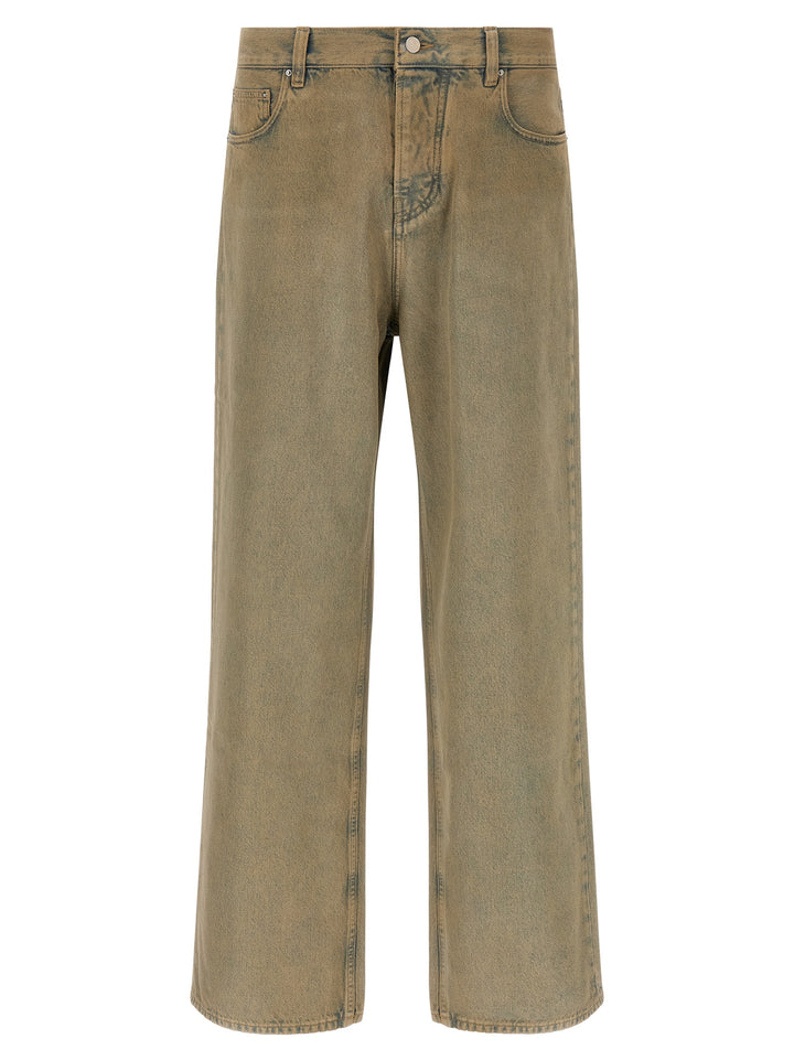 Amiri beige jeans med rette ben i bomull
