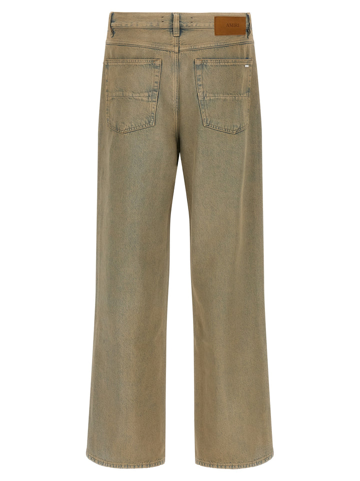 Amiri beige jeans med rette ben i bomull