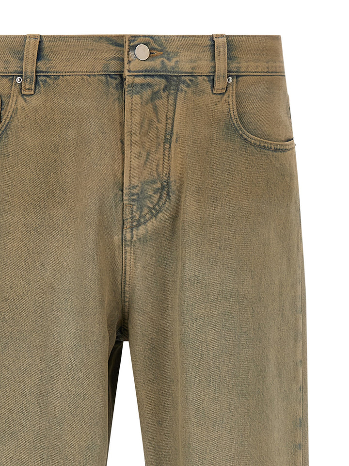 Amiri beige jeans med rette ben i bomull