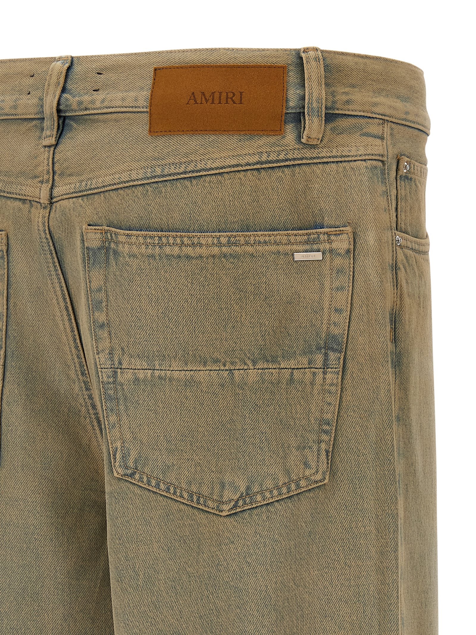 Amiri beige jeans med rette ben i bomull