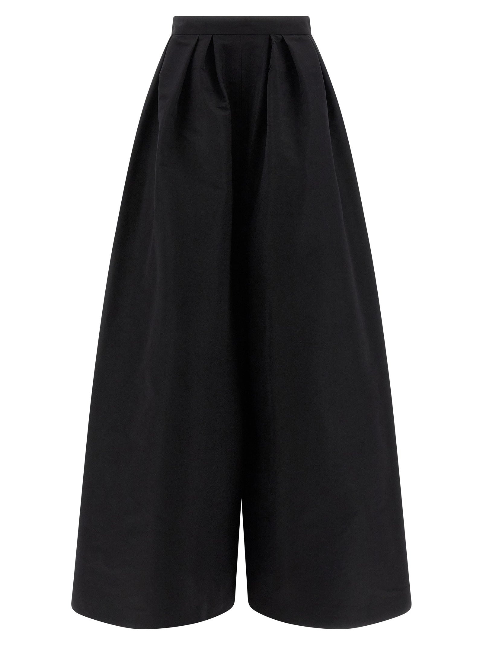 Black Silk Casual Pants