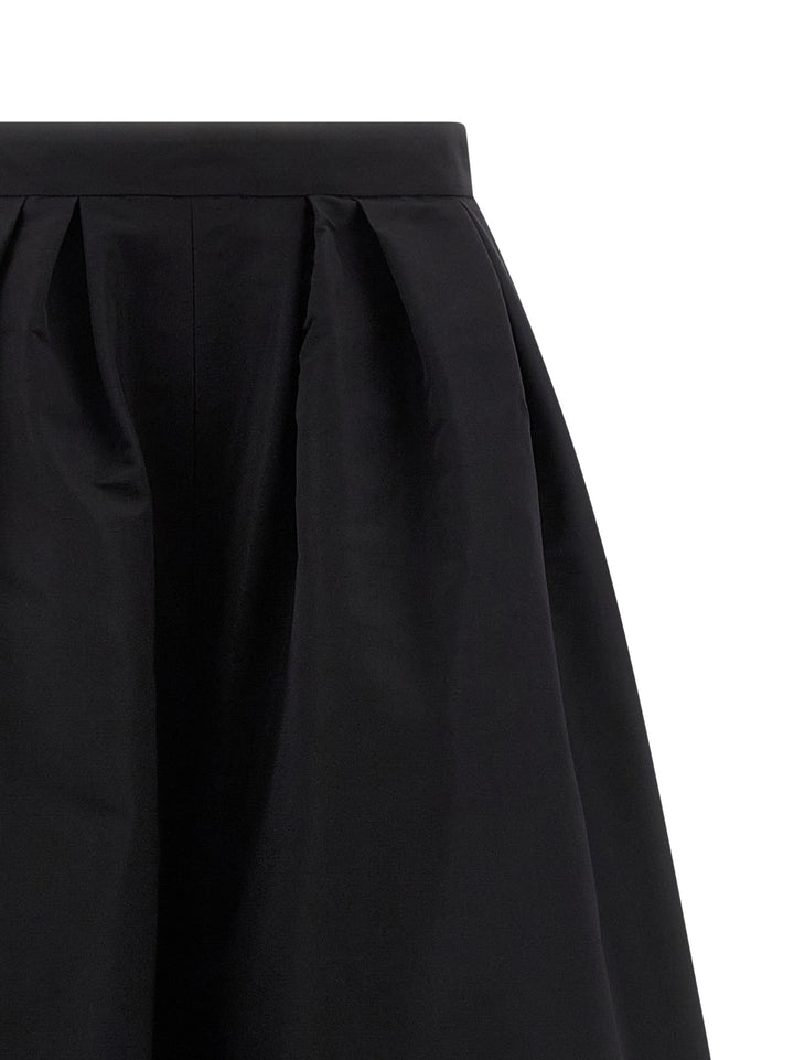 Carolina Herrera sorte uformelle silkebukser