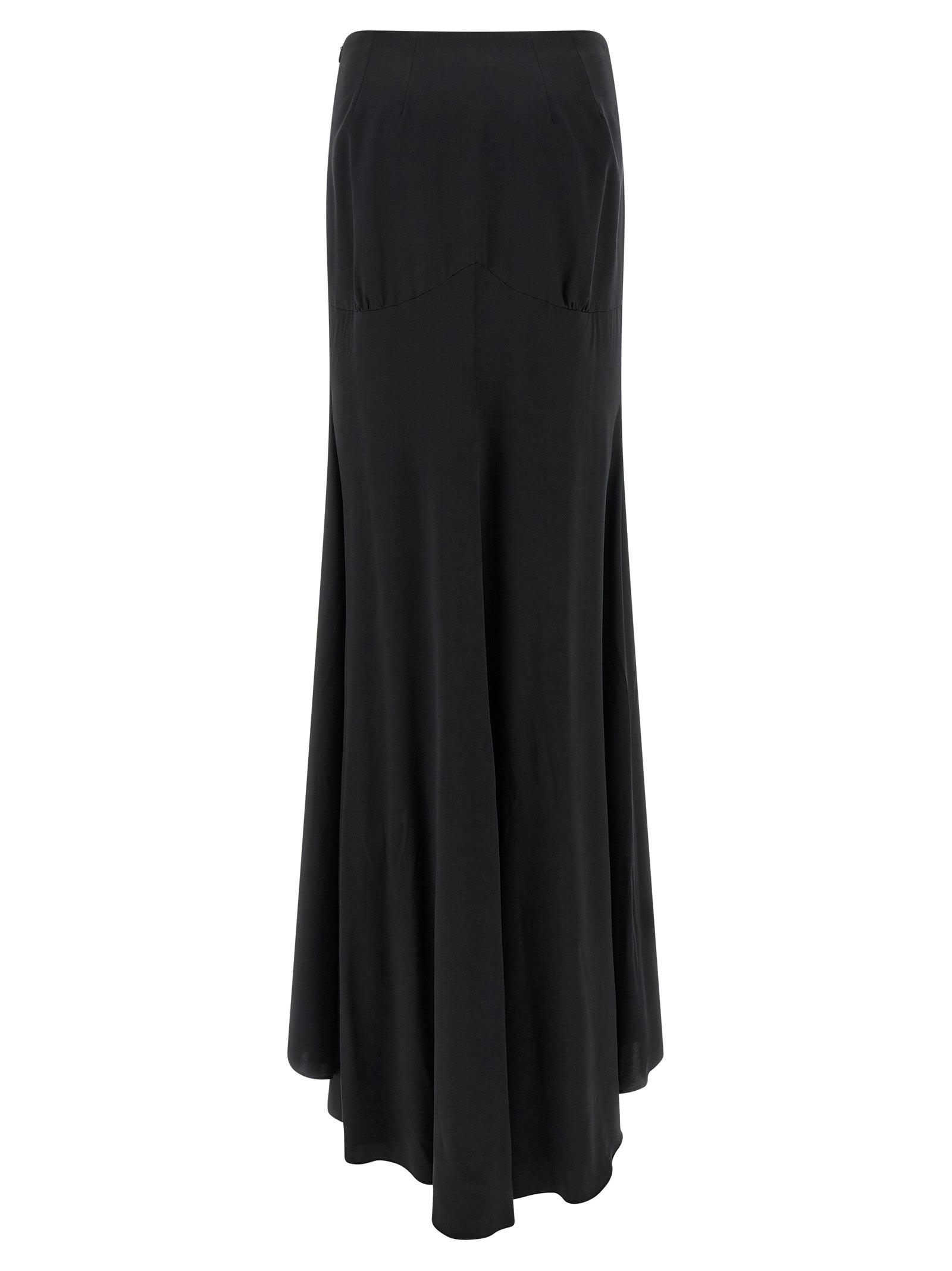 Black Silk Mini Skirt