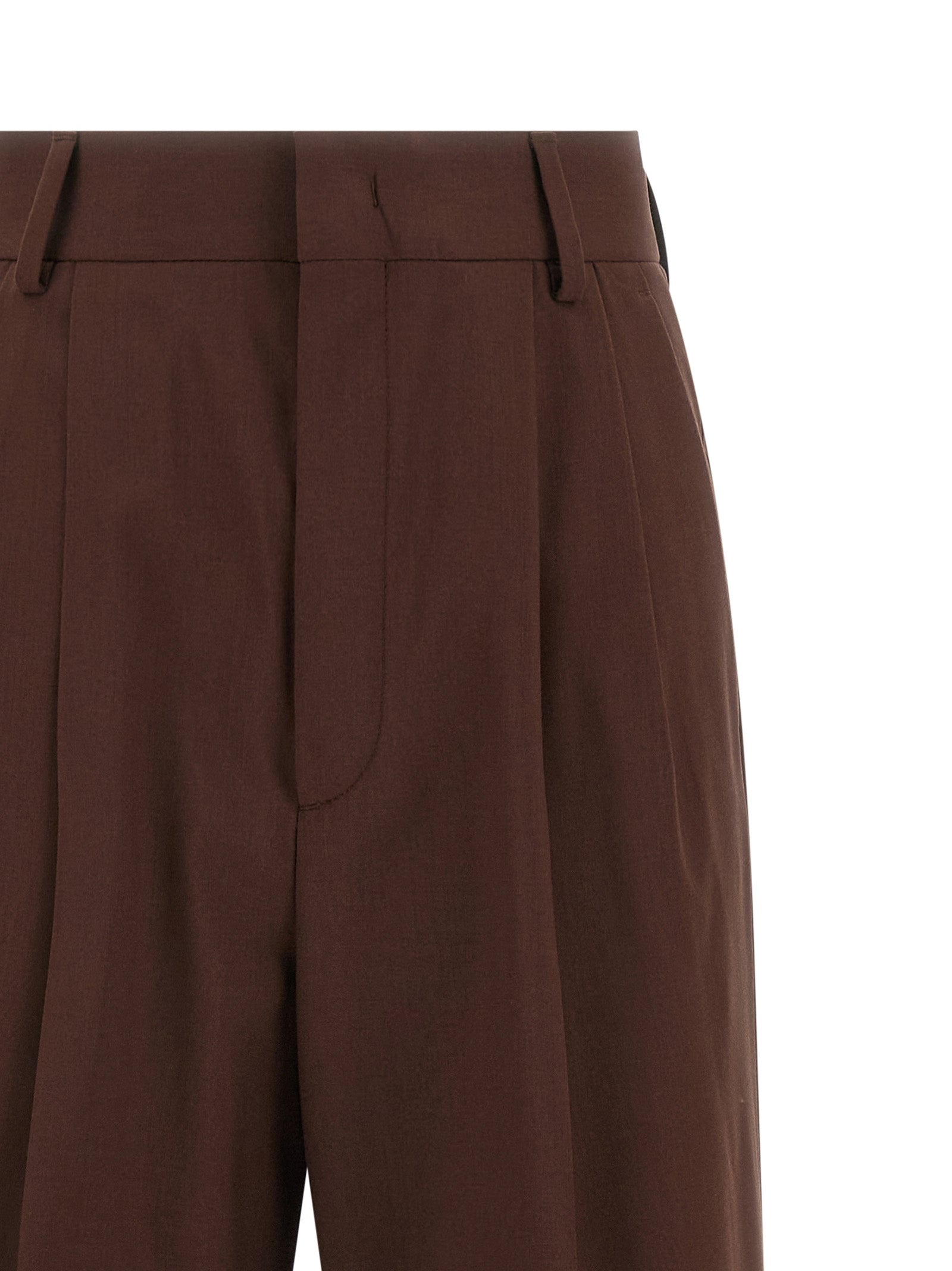 Brown Wool Dress Pants