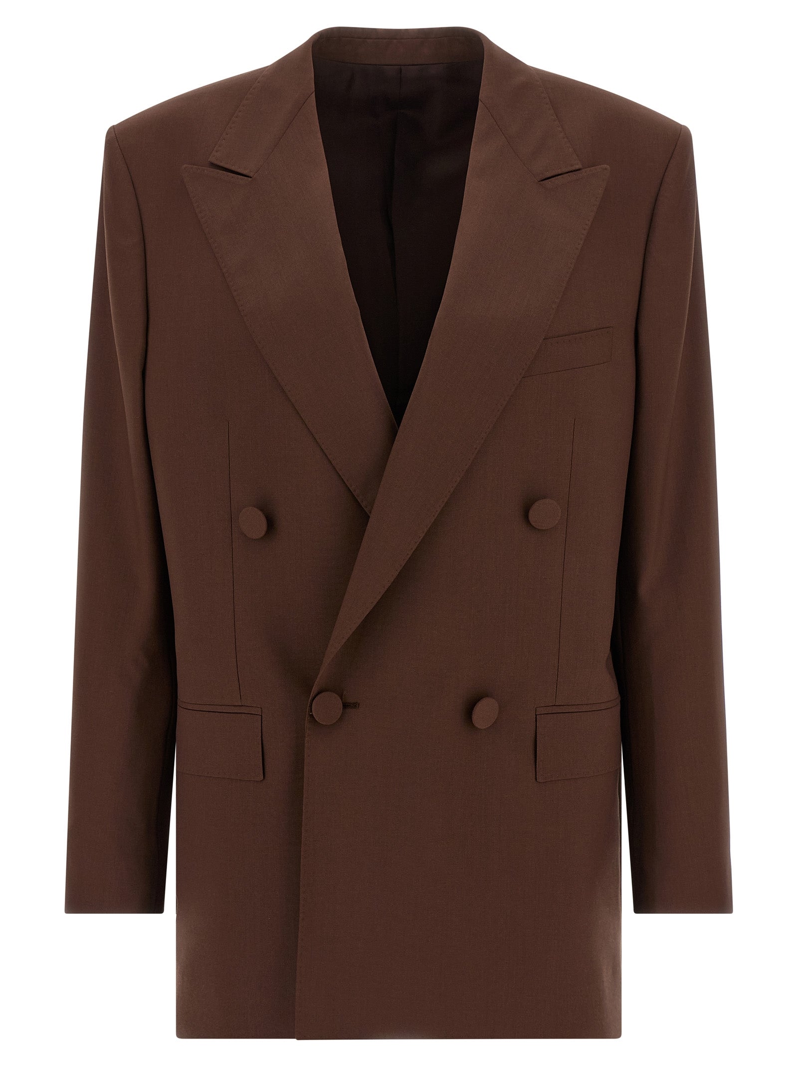 Brown Virgin Wool Blazer