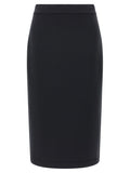 MONCLER GENIUS Black Polyester Midi Skirt