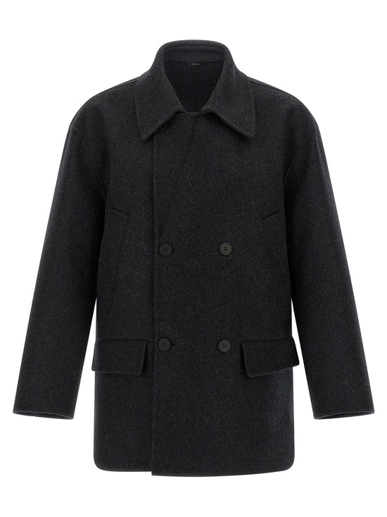 Fendi Gray Virgin Wool Coat