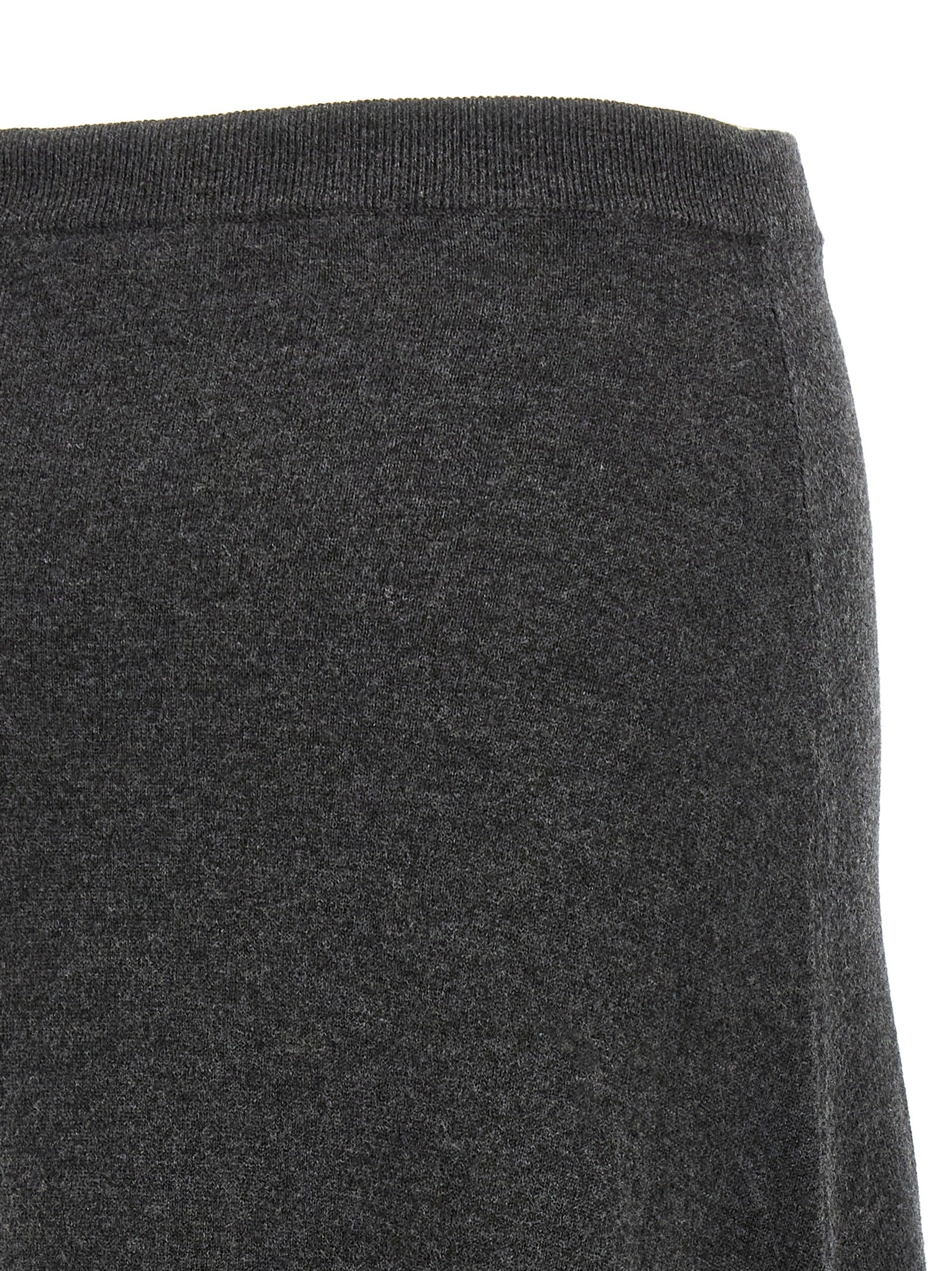 Gray Wool Mini Skirt