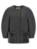 Fendi Gray Virgin Wool Coat